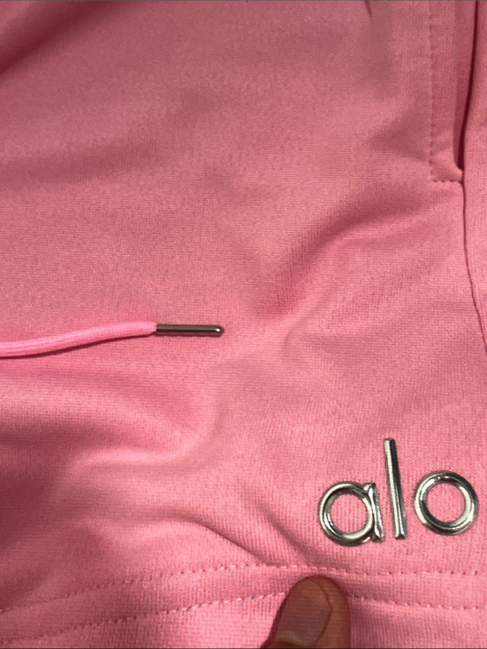ALO Yoga Pink Cropped Sweatshirt & Drawstring Shorts Set Size M - Picture 10 of 11